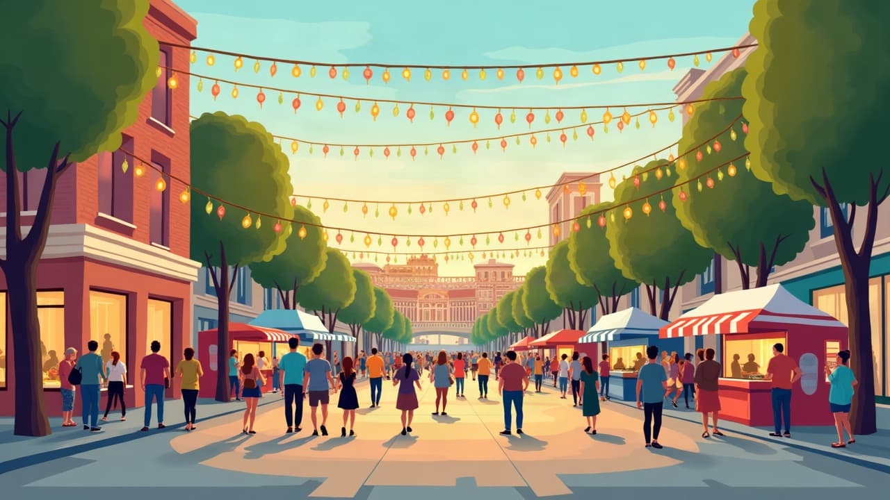 Editorial illustration: Family Weekend Guide: Fun Activities in Murfreesboro, TN