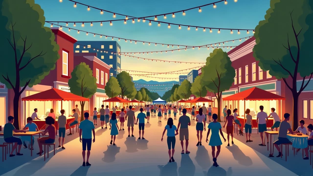Editorial illustration: Date Night in Murfreesboro: Fun Events This Weekend!